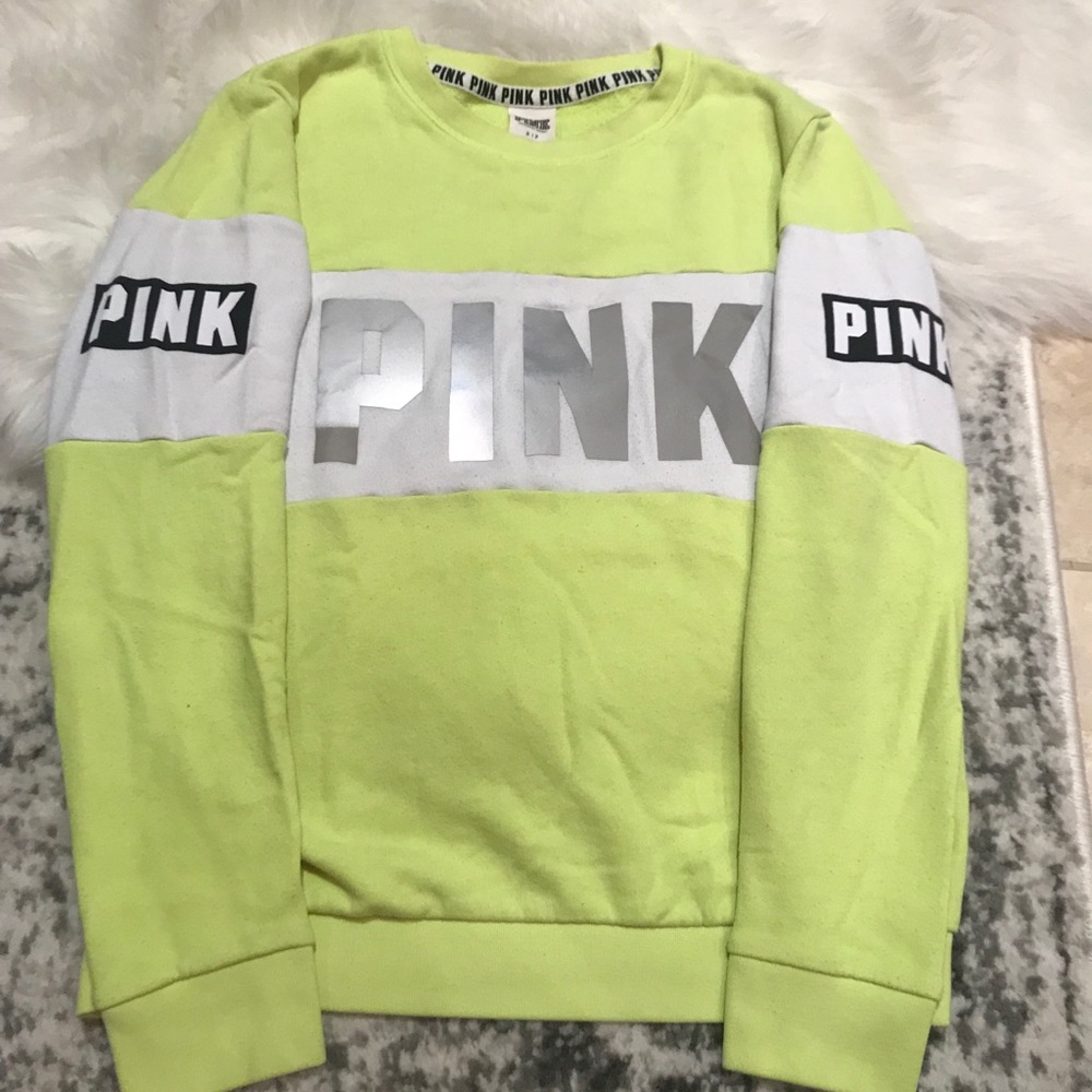 PINK VS oversized sweatshirt multicolor reflector